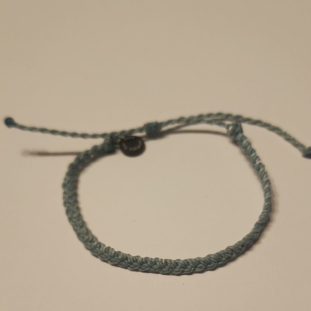 Pura Vida Light Blue Braided Bracelet